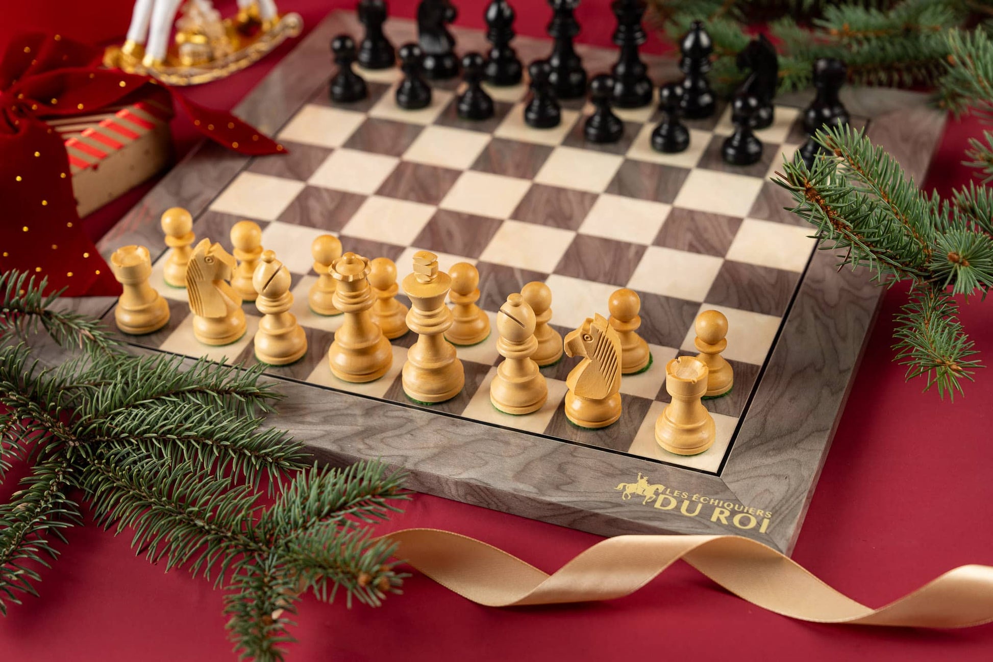 Jeu d'Échecs Perle <br>en Bois de Frêne et Buis