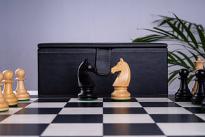Jeu d'Échecs Galerie <br>en Bois d'Ébène & Buis
