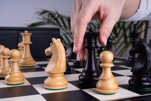 Jeu d'Échecs Galerie <br>en Bois d'Ébène & Buis
