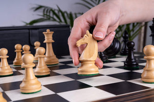 Jeu d'Échecs Galerie <br>en Bois d'Ébène & Buis