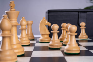 Jeu d'Échecs Galerie <br>en Bois d'Ébène & Buis