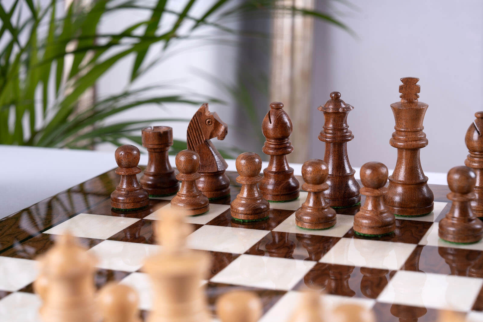 Jeu d'Échecs Suprême <br>en Bois de Frêne et Buis