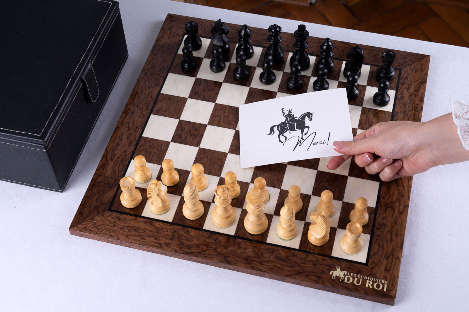 Jeu d'Échecs Reflets <br>en Bois de Frêne et Buis