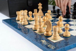 Jeu d'Échecs Saphir <br>en Bois de Frêne et Buis