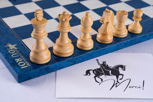 Jeu d'Échecs Saphir <br>en Bois de Frêne et Buis