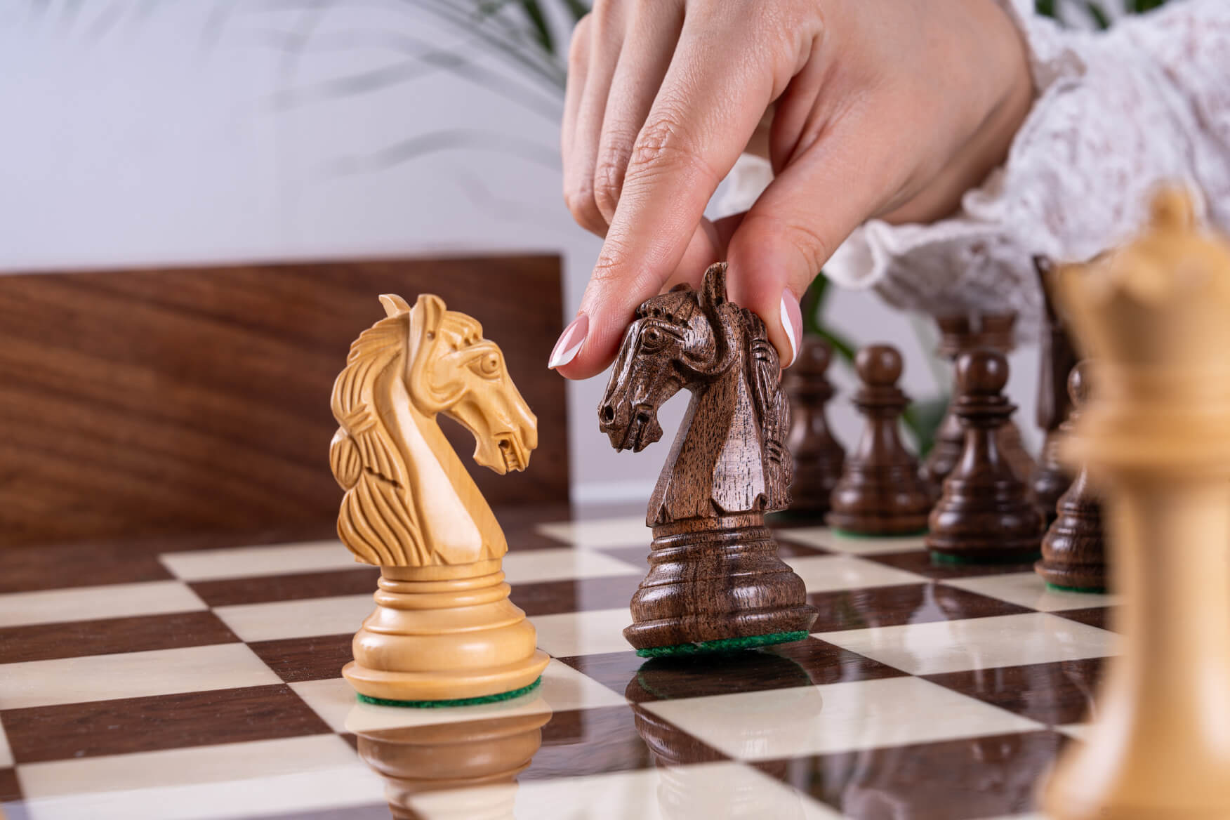 Jeu d'Échecs Audace <br>en Bois de Frêne et Acacia