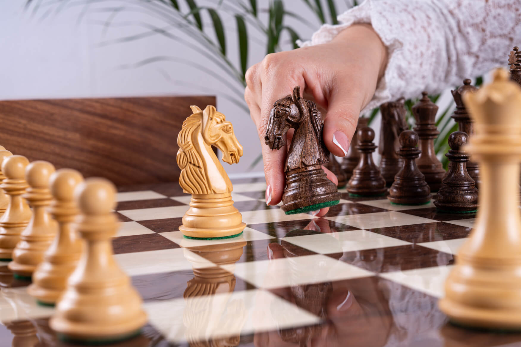 Jeu d'Échecs Audace <br>en Bois de Frêne et Acacia