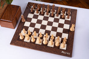 Jeu d'Échecs Suzerain <br>en Bois de Frêne et Buis