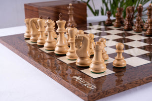 Jeu d'Échecs Suzerain <br>en Bois de Frêne et Buis