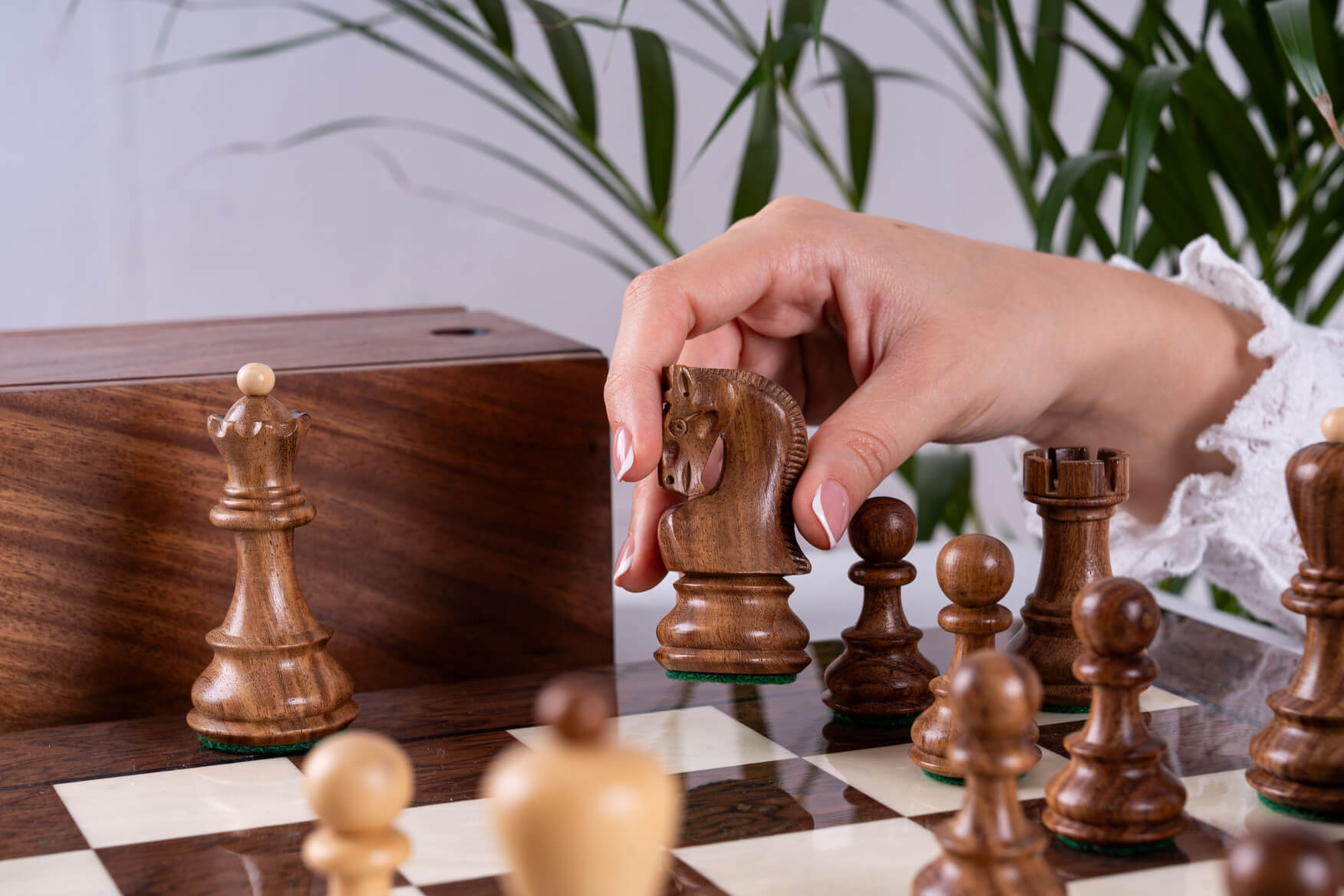 Jeu d'Échecs Suzerain <br>en Bois de Frêne et Buis