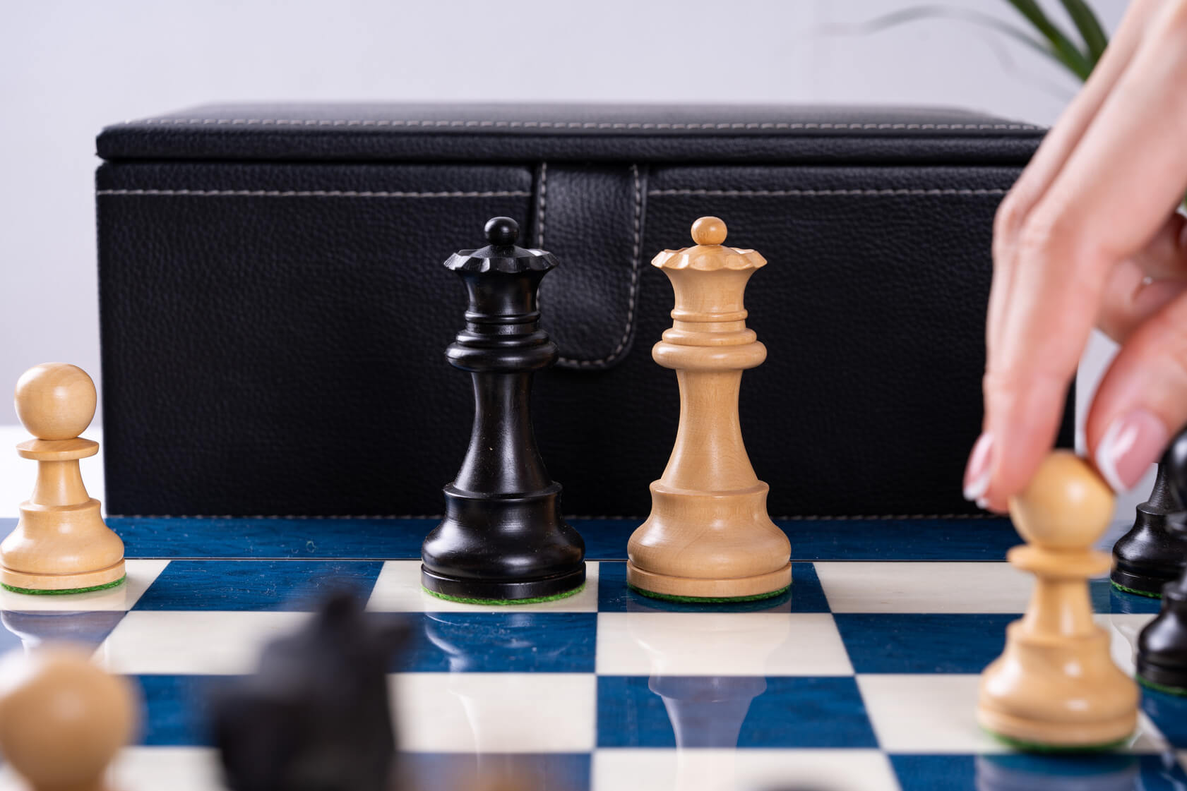 Jeu d'Échecs Stratège <br>en Bois de Frêne et Buis