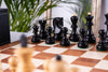 Jeu d'Échecs Étendard <br>en Bois d'Acajou et Buis