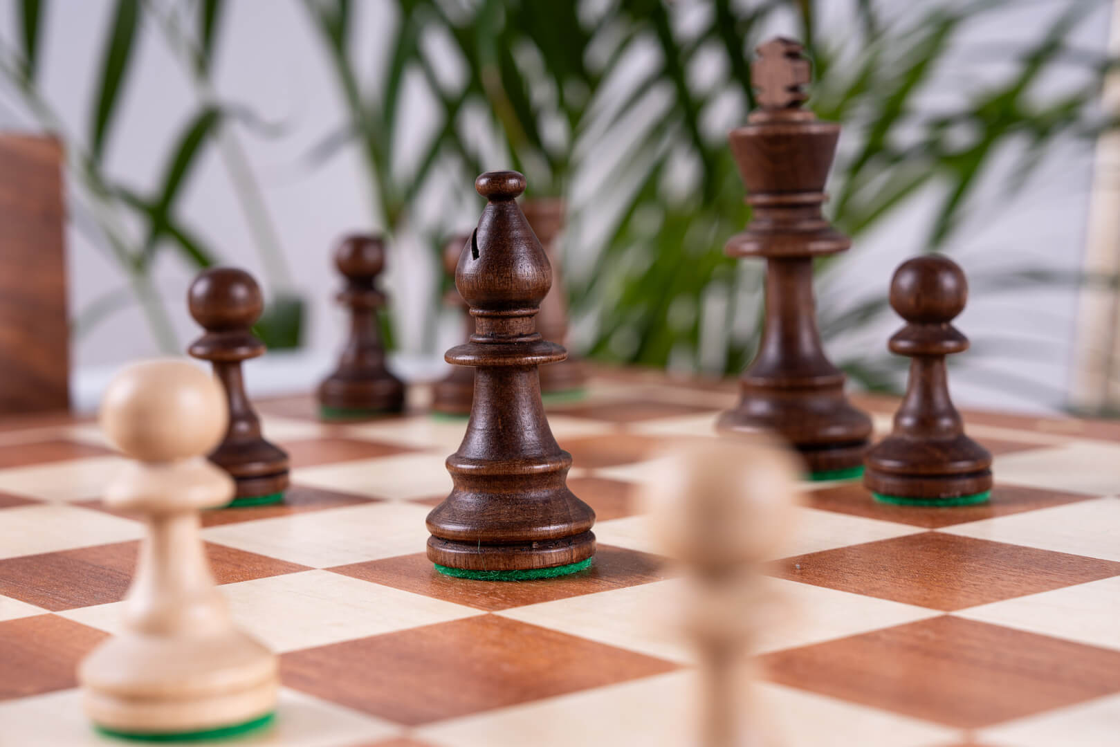 Jeu d'Échecs Victoire <br>en Bois d'Acajou