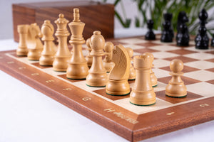 Jeu d'Échecs Persévérance <br>en Bois d'Acajou et Buis