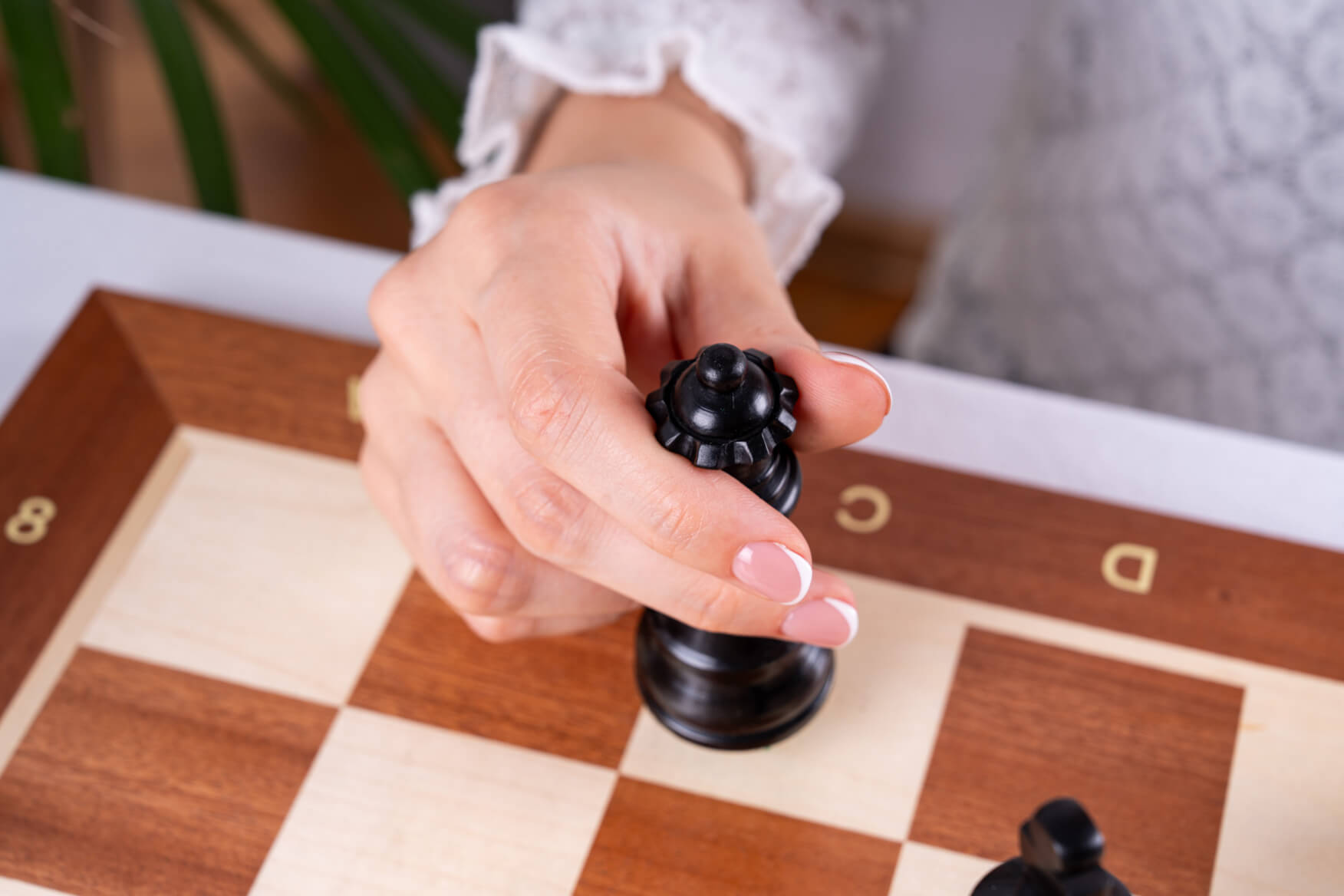 Jeu d'Échecs Persévérance <br>en Bois d'Acajou et Buis