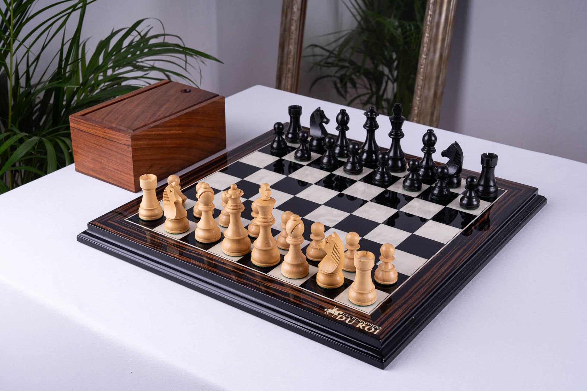 Jeu d'Échecs Transmission <br>en Bois d'Ébène et Buis