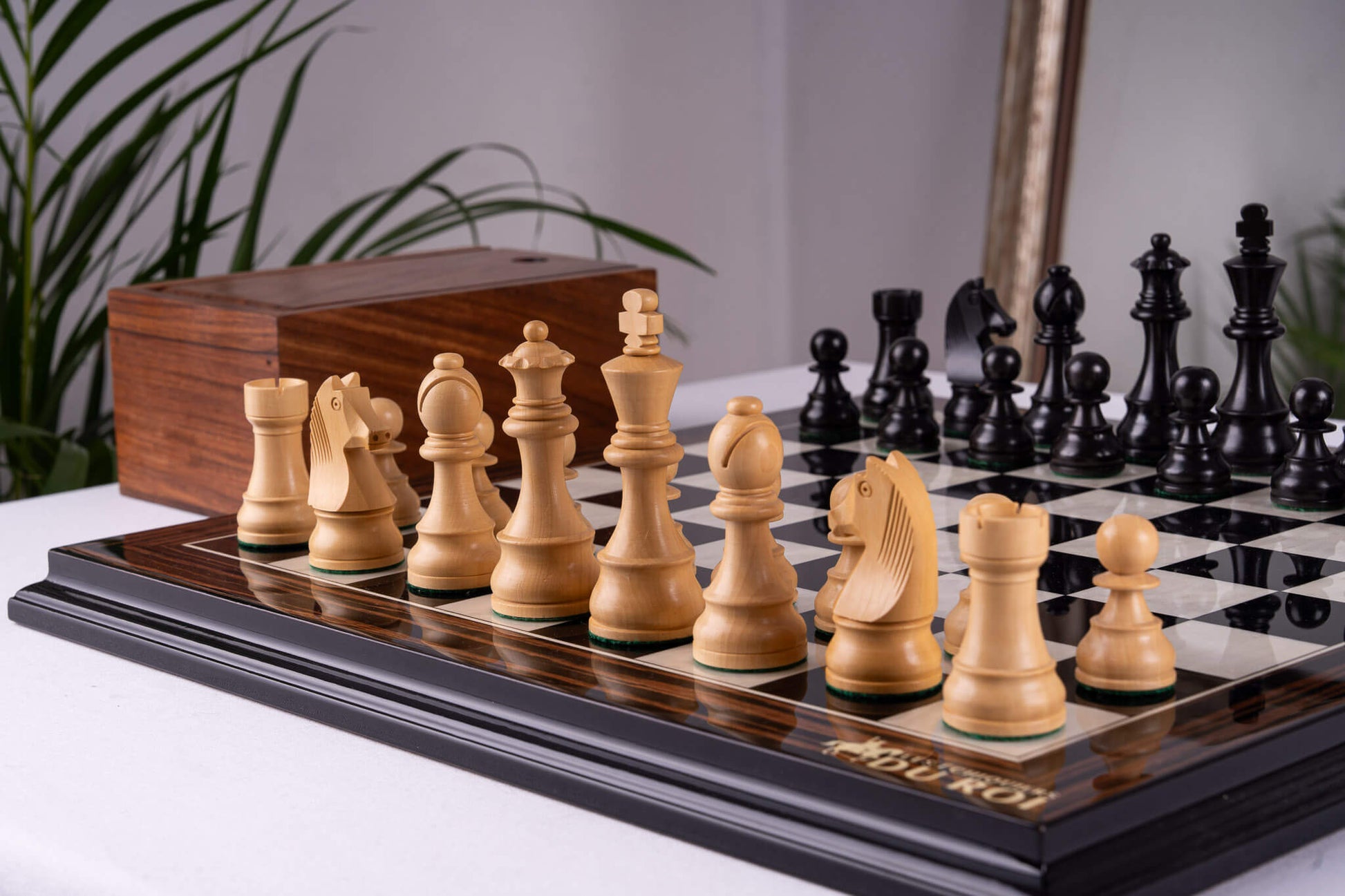 Jeu d'Échecs Transmission <br>en Bois d'Ébène et Buis