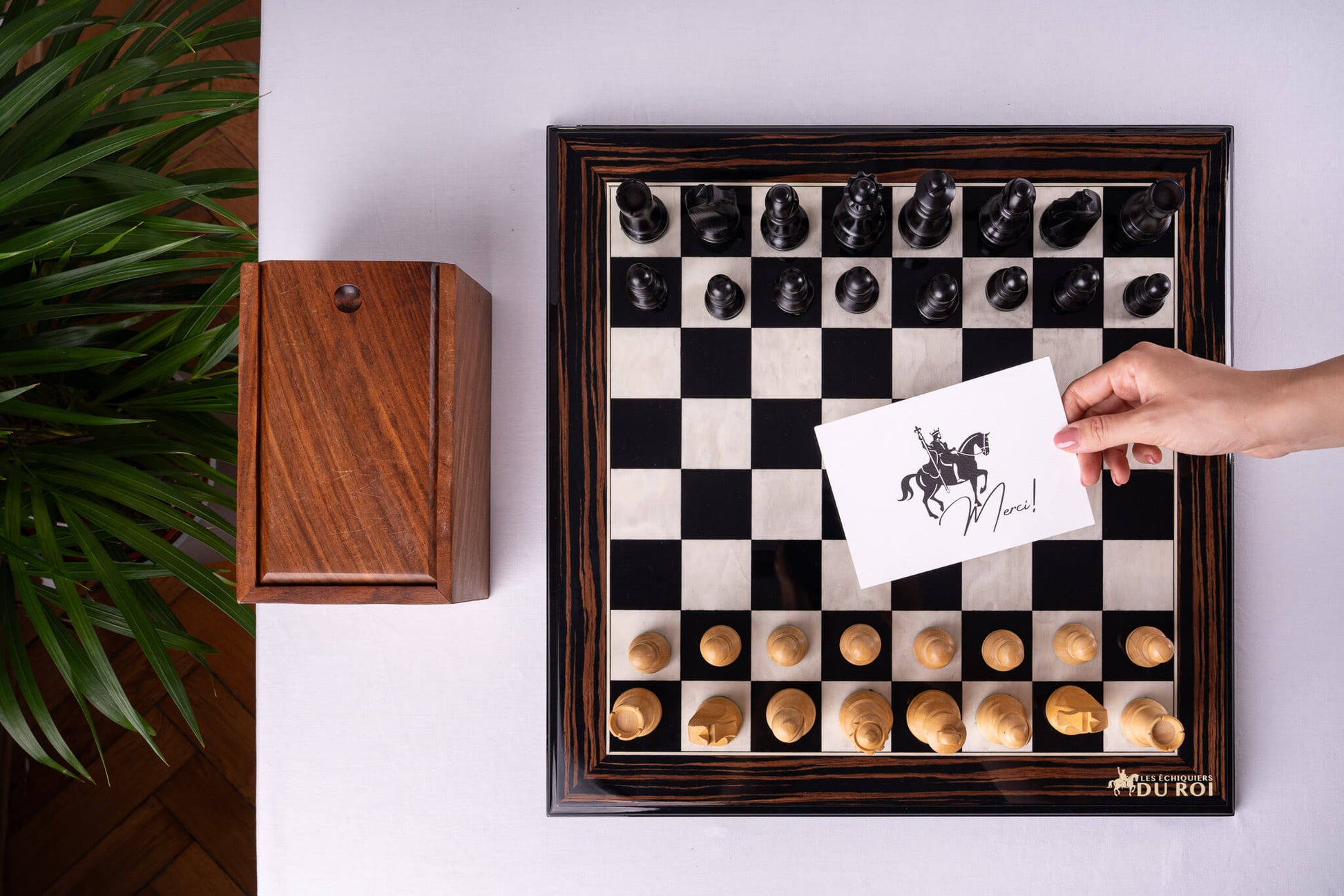 Jeu d'Échecs Transmission <br>en Bois d'Ébène et Buis