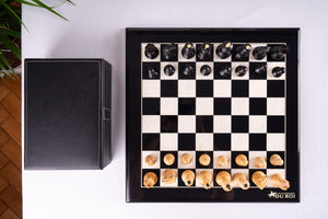 Jeu d'Échecs Virtuose <br>en Bois d'Ébène et Buis