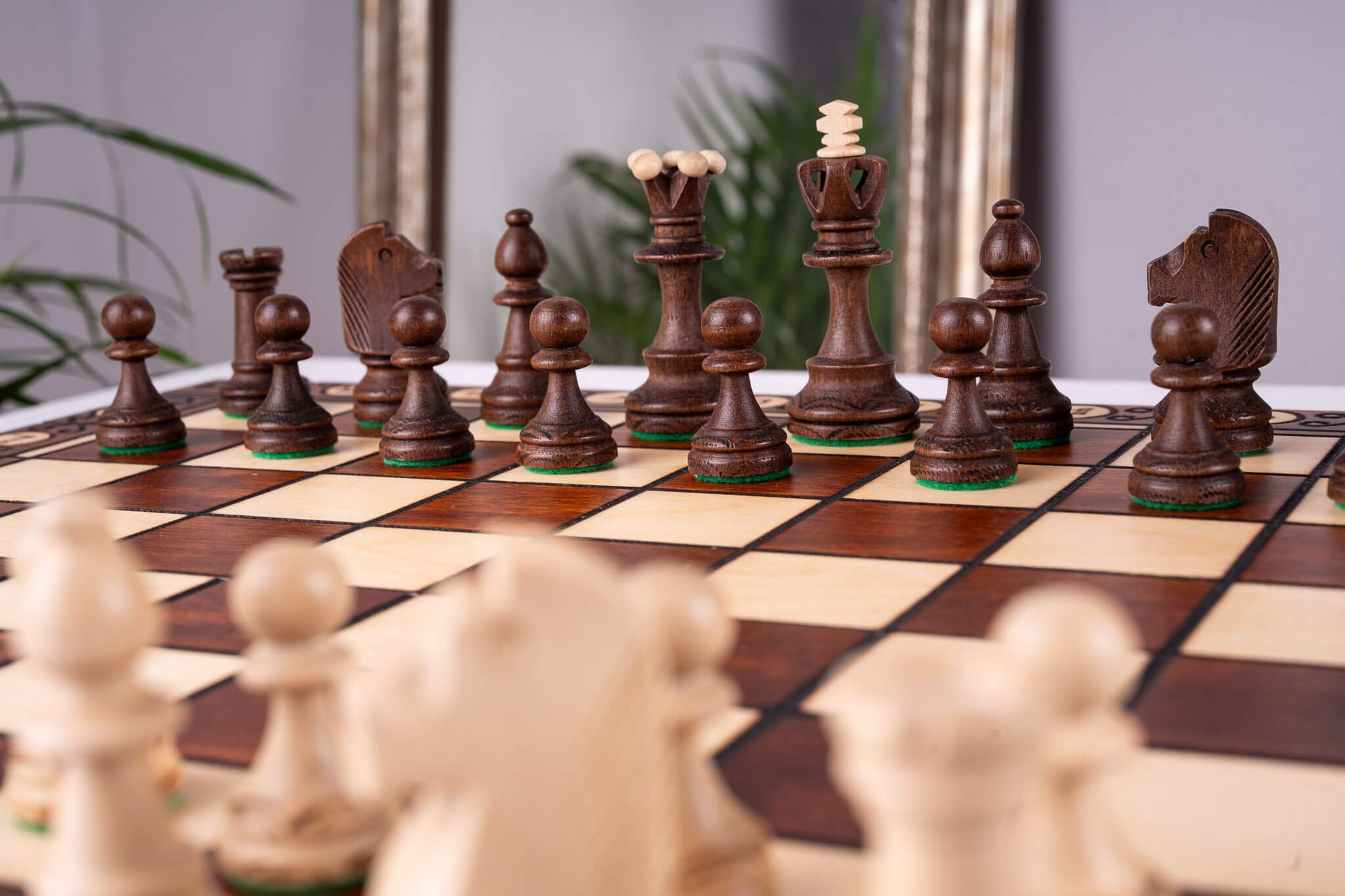 Échiquier en Sycomore <br>et son Jeu d'Échecs