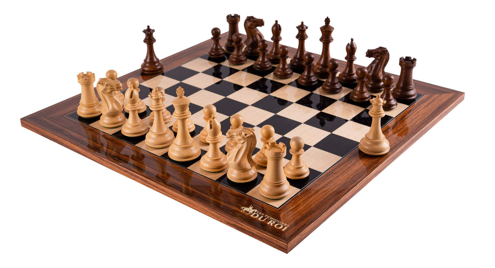 Jeu d'Échecs Lignée <br>en Bois de Palissandre et Érable