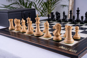 Jeu d'Échecs Chevalerie <br>en Bois d'Ébène