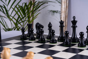 Jeu d'Échecs Chevalerie <br>en Bois d'Ébène