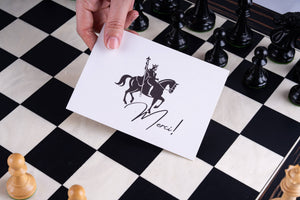 Jeu d'Échecs Chevalerie <br>en Bois d'Ébène