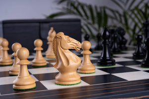 Jeu d'Échecs Chevalerie <br>en Bois d'Ébène