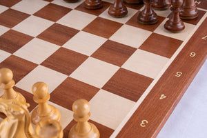 Jeu d’échecs Lauriers <br>en Bois de Buis & Acajou