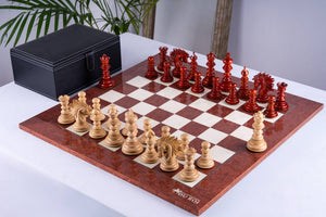 Jeu d’échecs Renaissance <br>en bois rose et frêne (Haute Brillance)