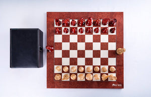 Jeu d’échecs Renaissance <br>en bois rose et frêne (Haute Brillance)