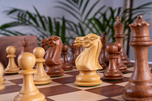 Jeu d'Échecs Lumière <br>en Bois d'Acajou