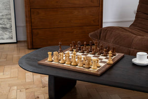 Jeu d'Échecs Dynastie <br>en Bois de Noyer