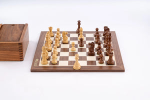 Jeu d'Échecs Style Américain en Érable et Noyer — détail 4