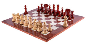 Jeu d’échecs Renaissance <br>en bois rose et frêne (Haute Brillance)