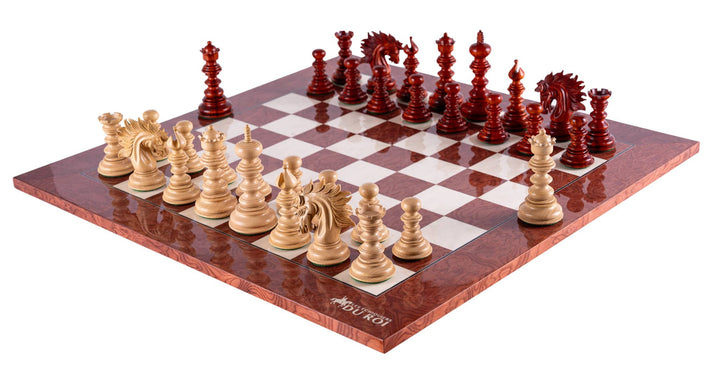 Jeu d’échecs Renaissance  en Loupe de Frêne (Haute Brillance)