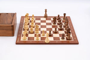 Jeu d'Échecs Délicatesse en Bois d'Acajou — vue d’ensemble 2