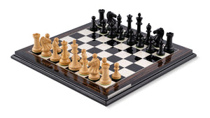 Jeu d'Échecs Éclat en Bois d'Ébène — Vue générale