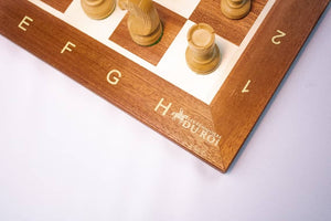 Plateau d'échecs de luxe en acajou 