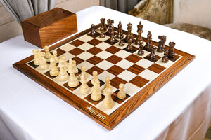Jeu d'échecs de club en bois de palissandre
