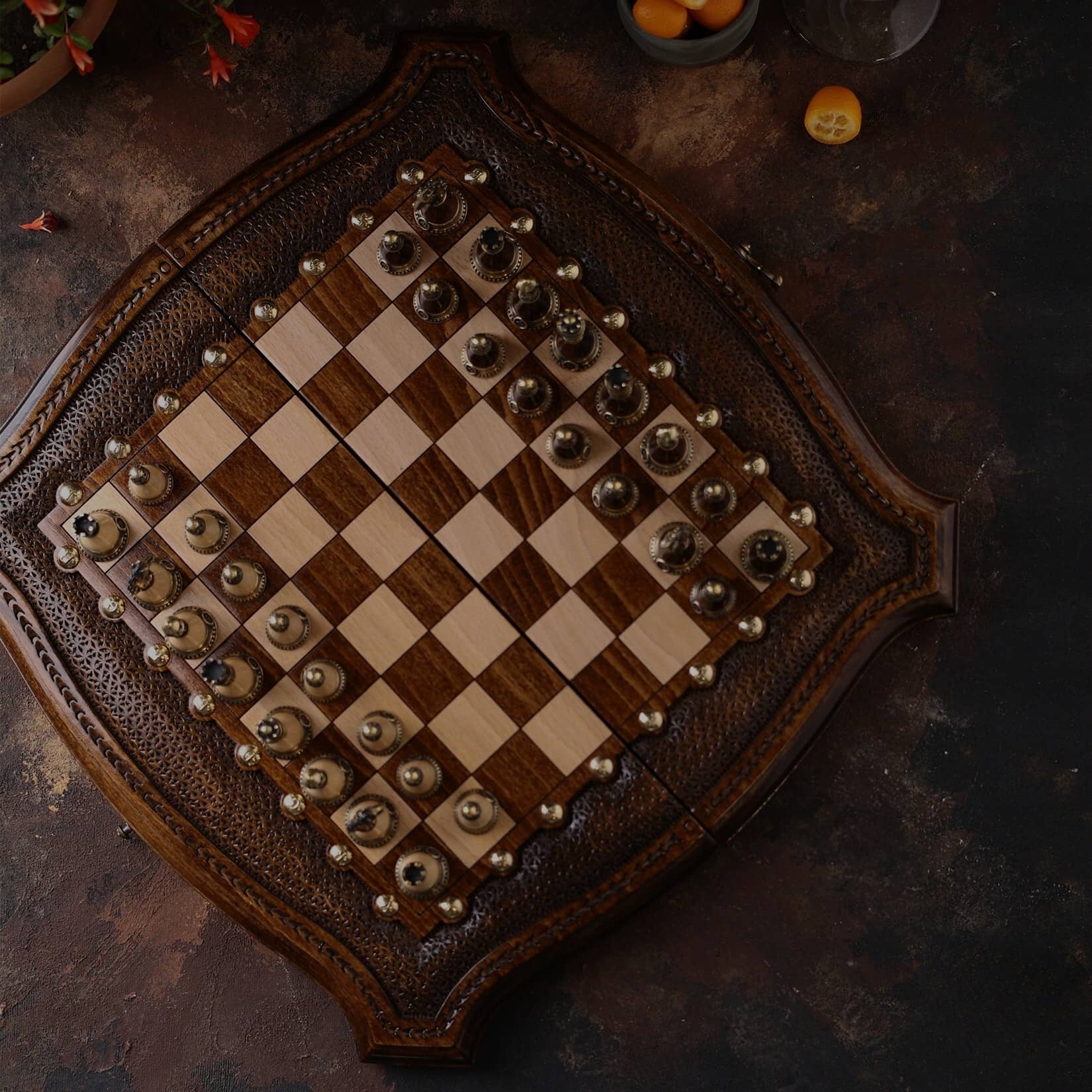 Echiquiers et jeux d'échecs en bois