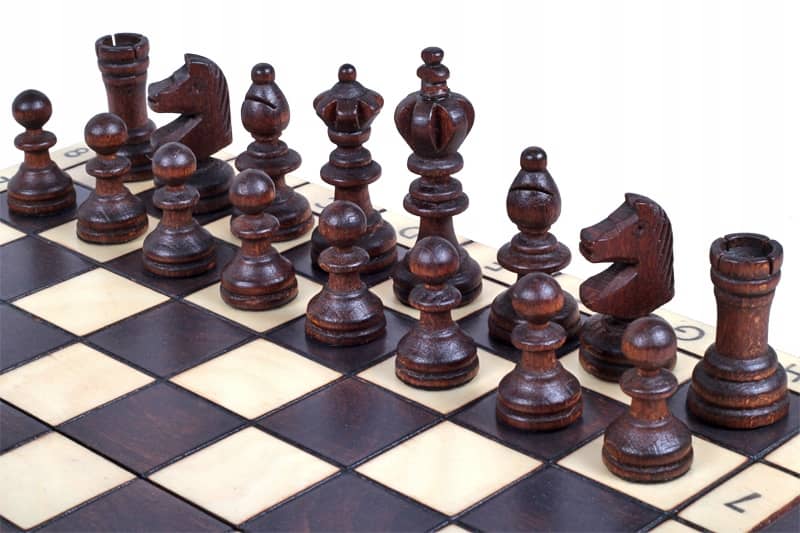 Jeu d'Échecs Pliant Classique <br>en Bois de Hêtre