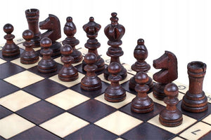 Jeu d'Échecs Pliant Classique <br>en Bois de Hêtre