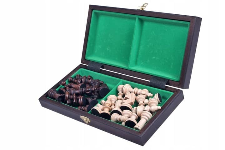 Jeu d'Échecs Pliant Classique <br>en Bois de Hêtre
