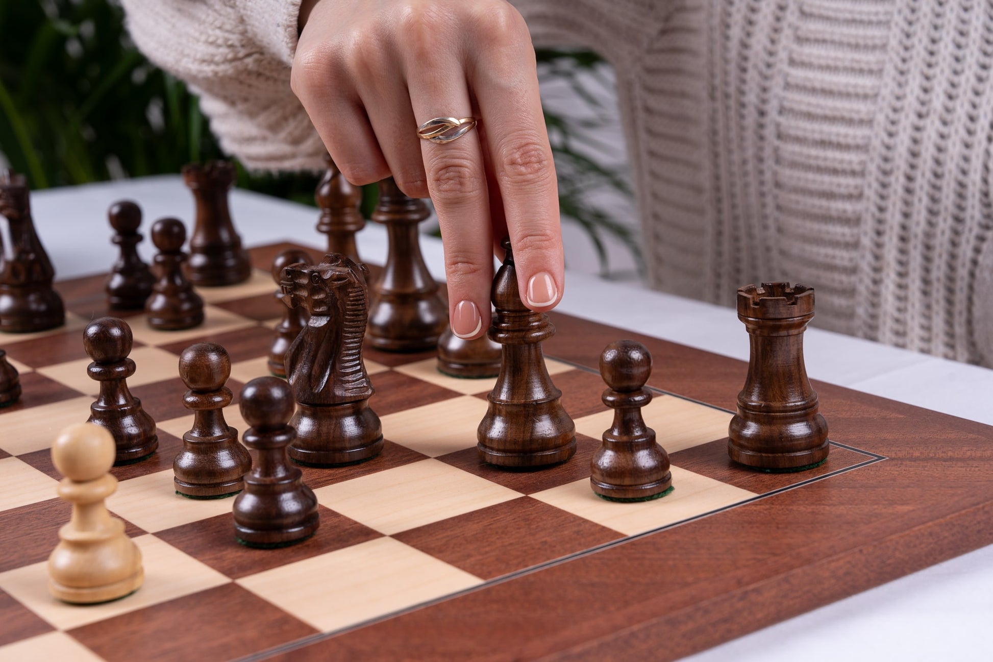 jeu echecs en acacia cadeaux enfants