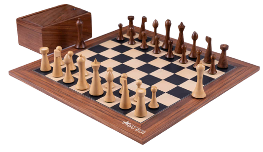 Jeu d'Échecs Moderne Minimaliste <br>en Bois