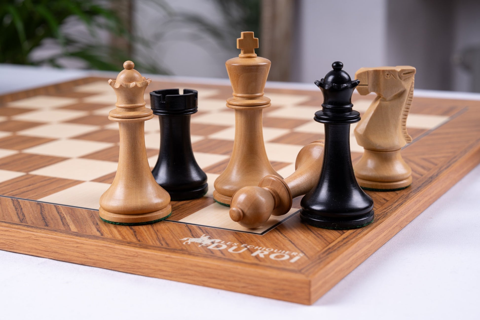 jeu echecs mosaique bois de luxe