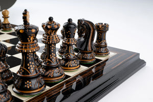 Jeu d'Échecs l'Éternel en Bois d'Ébène — Détail 3