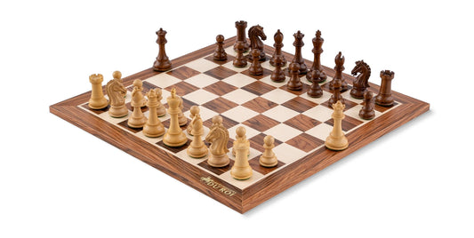 Jeu d'échecs Monument en bois de palissandre — vue générale